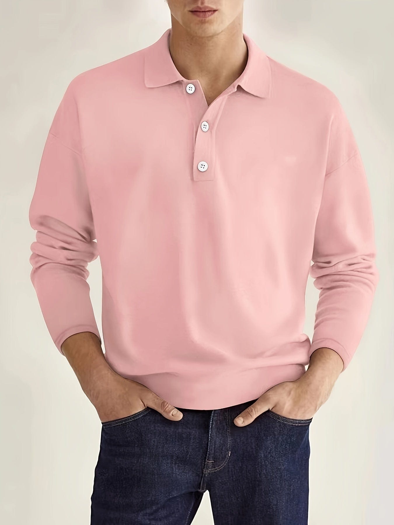 Théo｜ Herenpoloshirt met lange mouwen