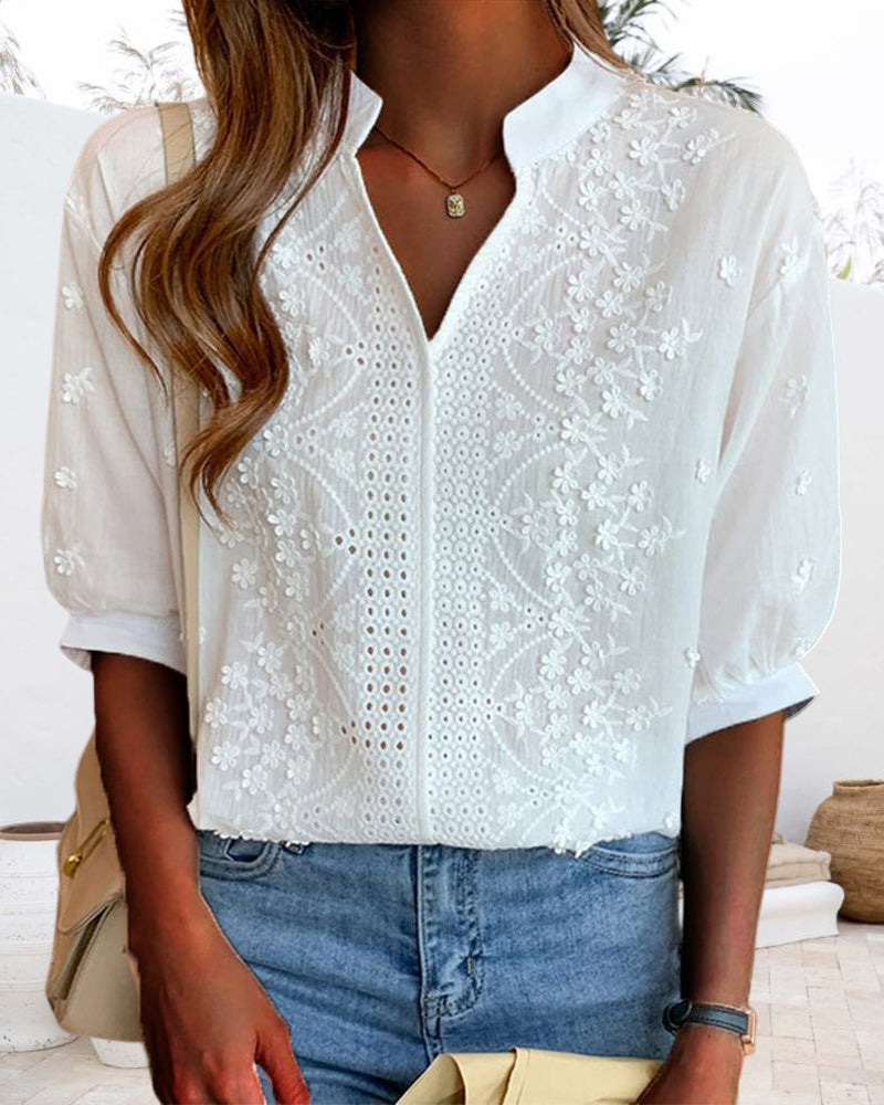 Annalieve | Elegante Blouse Met Pofmouwen