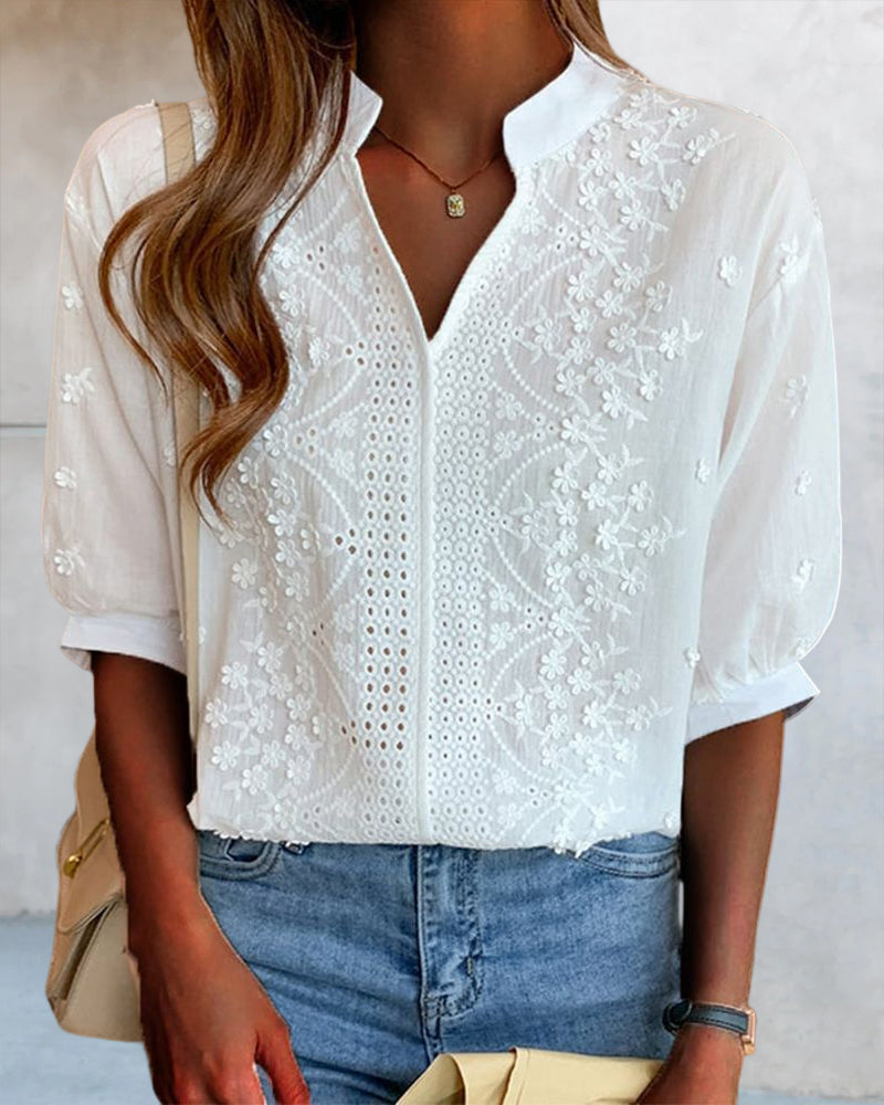 Annalieve | Elegante Blouse Met Pofmouwen