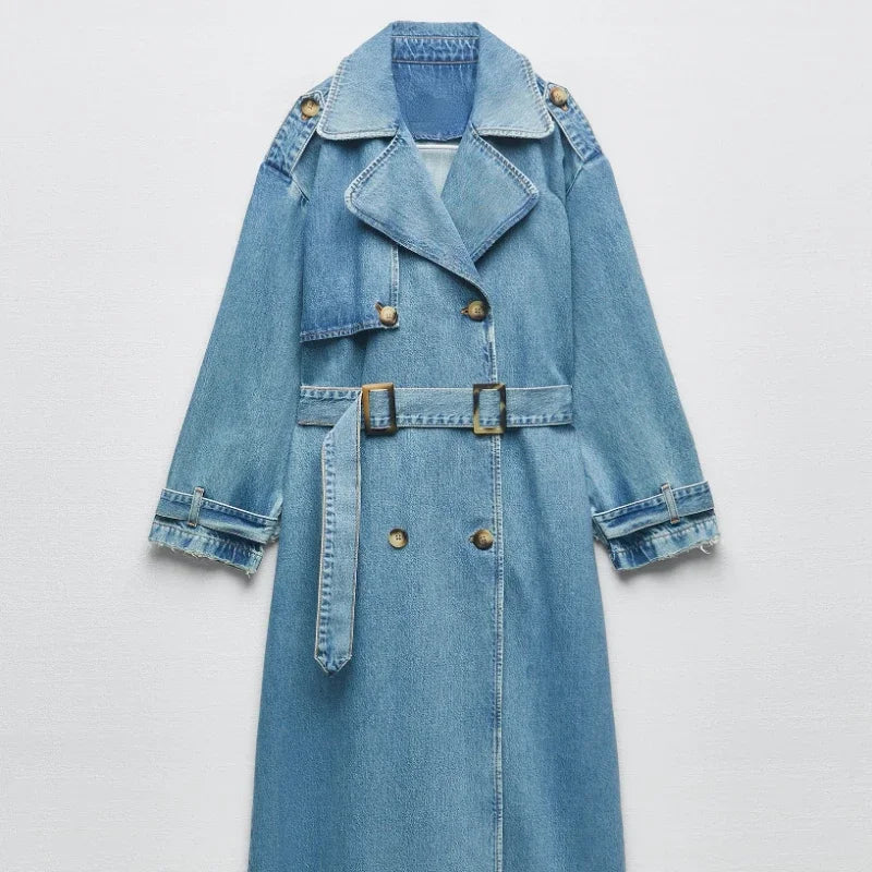 SARAI | DENIM TRENCHCOAT VOOR DAMES