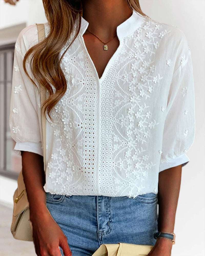 Annalieve | Elegante Blouse Met Pofmouwen