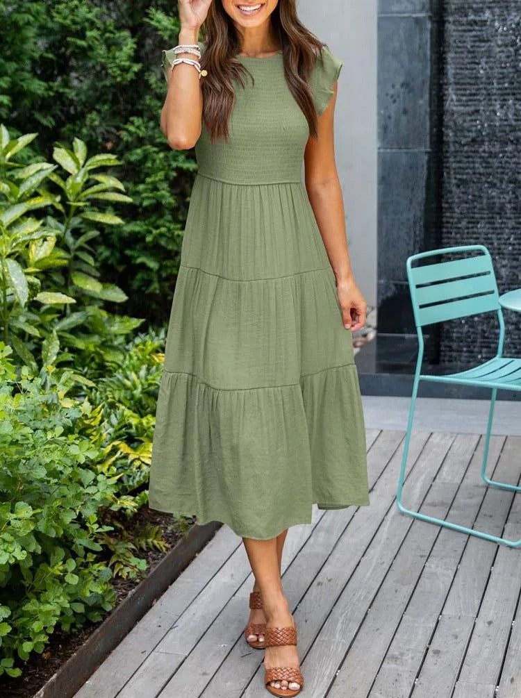 Joline Comfortabele maxi jurk voor de lente en zomer