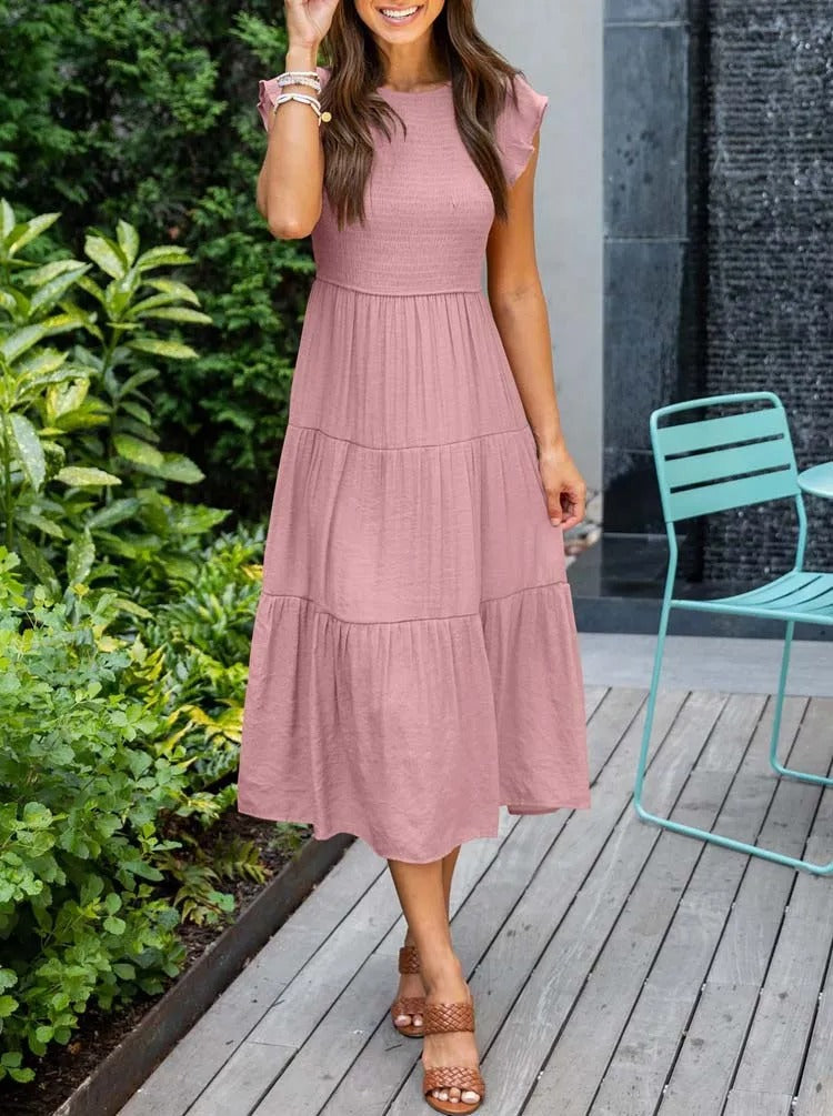 Joline Comfortabele maxi jurk voor de lente en zomer