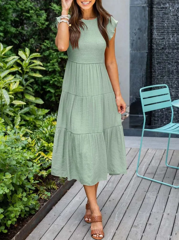 Joline Comfortabele maxi jurk voor de lente en zomer